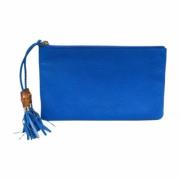 Pre-owned Canvas clutches Gucci Vintage , Blue , Heren