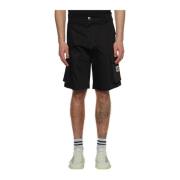 Katoenen Cargo Bermuda Shorts Gcds , Black , Heren