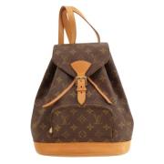 Pre-owned Canvas backpacks Louis Vuitton Vintage , Brown , Dames