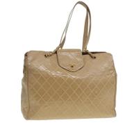 Pre-owned Leather chanel-bags Chanel Vintage , Beige , Dames