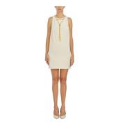 Stijlvolle Mini Jurk met Ketting Elisabetta Franchi , White , Dames