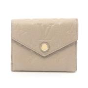 Pre-owned Leather wallets Louis Vuitton Vintage , Beige , Dames