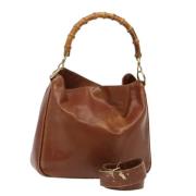 Pre-owned Leather gucci-bags Gucci Vintage , Brown , Dames