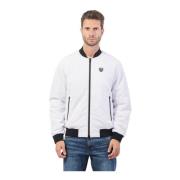 Witte Jas Fullzip Logo Lichtgewicht Vulling Emporio Armani EA7 , White...