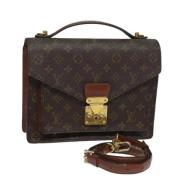 Pre-owned Canvas handbags Louis Vuitton Vintage , Brown , Dames