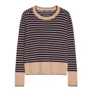 Dunne Wol Crewneck Trui Pelago Pennyblack , Beige , Dames