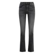 5-pocket straight-leg jeans met metalen knopen Mother , Gray , Dames