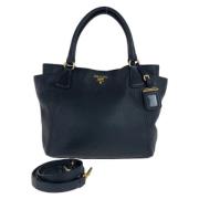 Pre-owned Leather totes Prada Vintage , Black , Dames