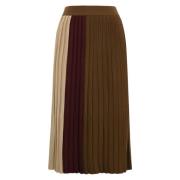 Geplooide Wollen Midi Rok Max Mara Weekend , Brown , Dames