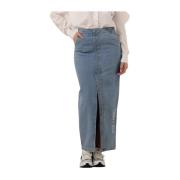 Maxi Denim Rok Ladies Woven Alix The Label , Blue , Dames