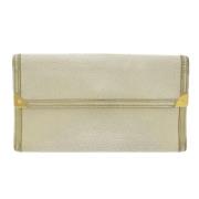 Pre-owned Leather wallets Louis Vuitton Vintage , White , Dames