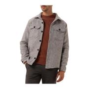 Donegal Overshirt Grijs Profuomo , Gray , Heren