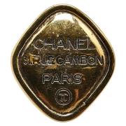 Pre-owned Metal brooches Chanel Vintage , Yellow , Dames