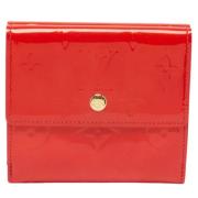 Pre-owned Leather wallets Louis Vuitton Vintage , Red , Dames