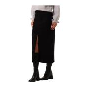 Midi Rok Marcia Zwart Minus , Black , Dames