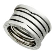 Pre-owned Metal rings Bvlgari Vintage , White , Dames