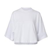 Oversized Cropped T-Shirt Wakakuu Icons , White , Dames