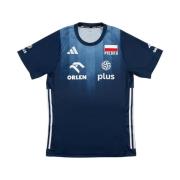 Polen Volleybal Wedstrijdshirt Adidas , Blue , Heren