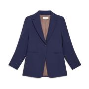 Sablé Crepe Jacket Maliparmi , Blue , Dames