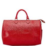 Pre-owned Leather handbags Louis Vuitton Vintage , Red , Dames