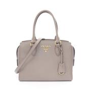 Pre-owned Leather prada-bags Prada Vintage , Gray , Dames