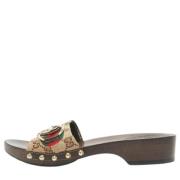 Pre-owned Canvas sandals Gucci Vintage , Brown , Dames