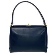 Pre-owned Leather gucci-bags Gucci Vintage , Blue , Dames