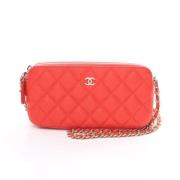 Pre-owned Fabric chanel-bags Chanel Vintage , Red , Dames