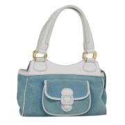 Pre-owned Suede celine-bags Celine Vintage , Blue , Dames