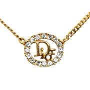 Pre-owned Metal necklaces Dior Vintage , Yellow , Dames