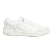 Logo Patroon Rebel Sneakers met Veters Michael Kors , White , Heren