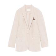 Corduroy Jacket Cream Circolo 1901 , Beige , Dames