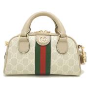 Pre-owned Canvas gucci-bags Gucci Vintage , Beige , Dames