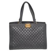 Pre-owned Leather totes Chanel Vintage , Black , Dames