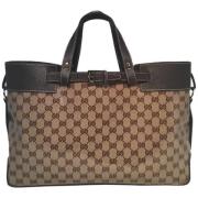 Pre-owned Leather totes Gucci Vintage , Brown , Dames