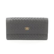 Pre-owned Leather wallets Bottega Veneta Vintage , Black , Dames