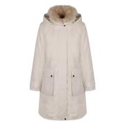 Arctische Technische Parka met Nepbont Woolrich , White , Dames