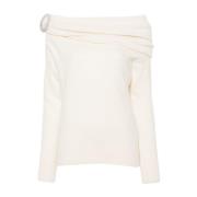 Alpaca-Merino Sweater Giuseppe Di Morabito , White , Dames