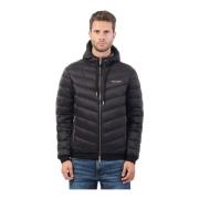 Zwarte gewatteerde jas met capuchon Armani Exchange , Black , Heren