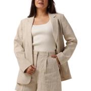 Elegante Beige Blazer Neo Noir , Beige , Dames