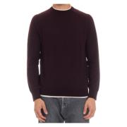 Bordeaux Sweaters met Italiaans garen Eleventy , Red , Heren