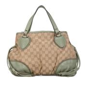 Pre-owned Canvas totes Gucci Vintage , Beige , Dames