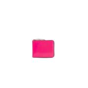 Roze Patent Portemonnee met Multicolor Interieur Comme des Garçons , P...