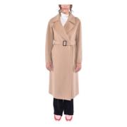 Lange wollen jas met sjaalkraag Max Mara Weekend , Brown , Dames