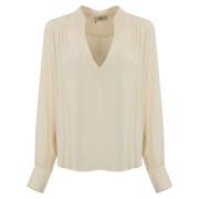 Gestreepte lange mouwen blouse Elisabetta Franchi , Yellow , Dames