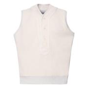 Witte Katoenmix V-hals Vest Autry , White , Heren