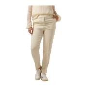 Beige Puck Pantalon Dames Broeken Notre-v , Beige , Dames