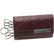 Pre-owned Leather key-holders Gucci Vintage , Brown , Dames