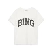 Jaylin T-shirt - Ivoor Katoen Jersey Anine Bing , White , Dames