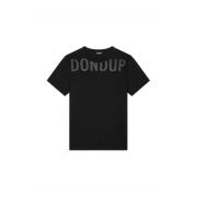 Heren Logo T-shirt Zwart Dondup , Black , Heren